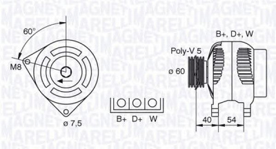 MAGNETI MARELLI 063341730010 -  Генератор